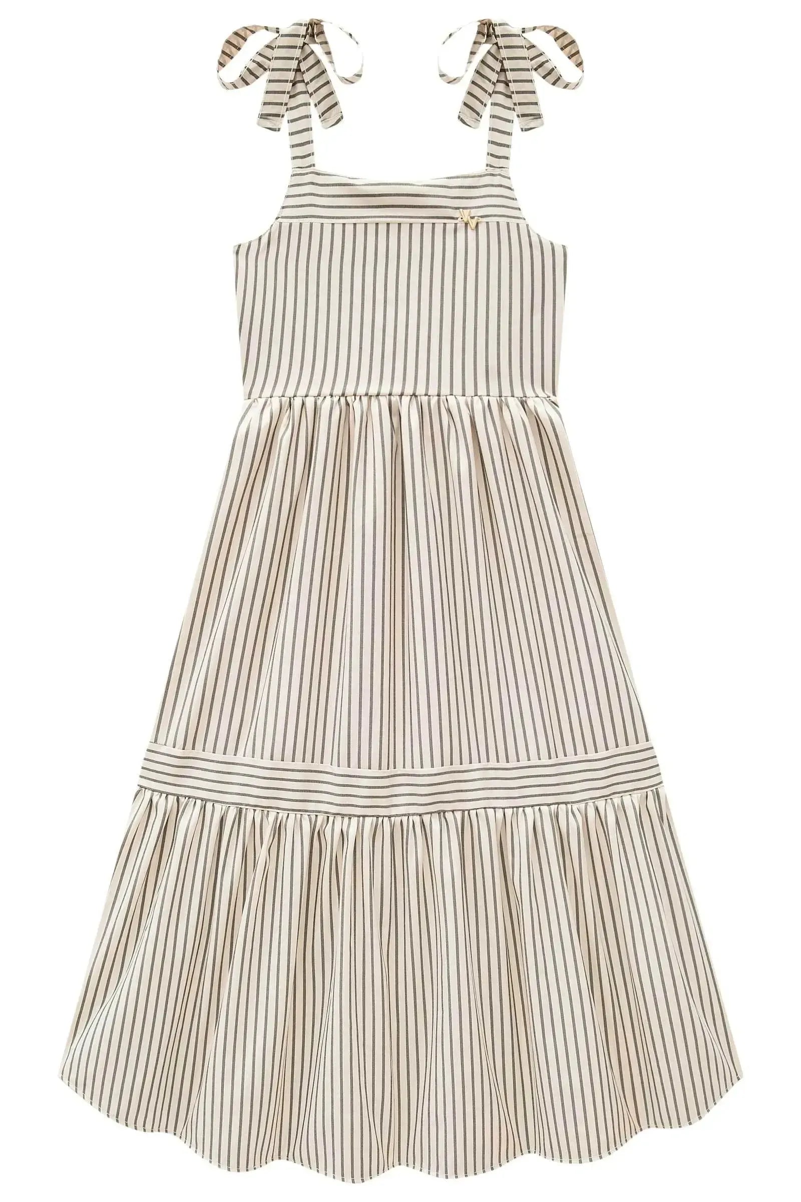 Vestido New Midi em Techno Stretch 83682 Vic&Vicky Teen Menina