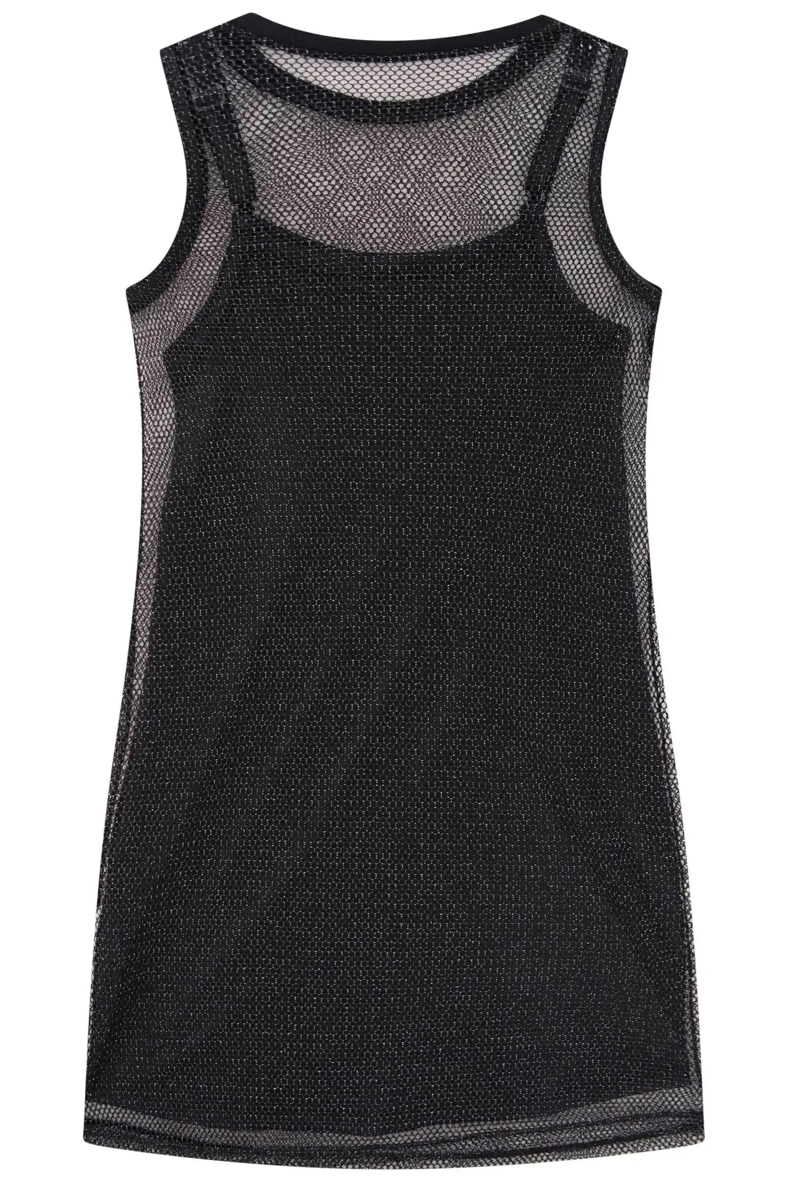 Vestido Sobreposição em Tela Glamour e Vestido Forro em Malha 83657 Vic&Vicky Teen Menina